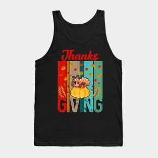 Thanksgiving Turkey,Funny Men Women Thanksgiving,Dabbing Turkey,Autumn Fall Tank Top